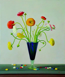 Hybrid Buttercups - oil on linen - 2004 -  by Marlies Ihmels