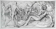 Study #1 for Rebirth of Nature - Graphite on paper - 1993 - by Marlies Ihmels