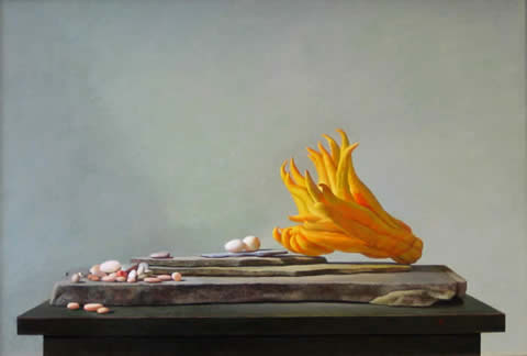 Buddha's Hand - Oil on Panel - by Marlies Ihmels-Herget