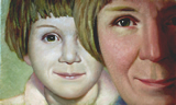 Double Portrait&nbsp;# 1 - oil on panel - 6 x 10 inches - by Marlies Ihmels