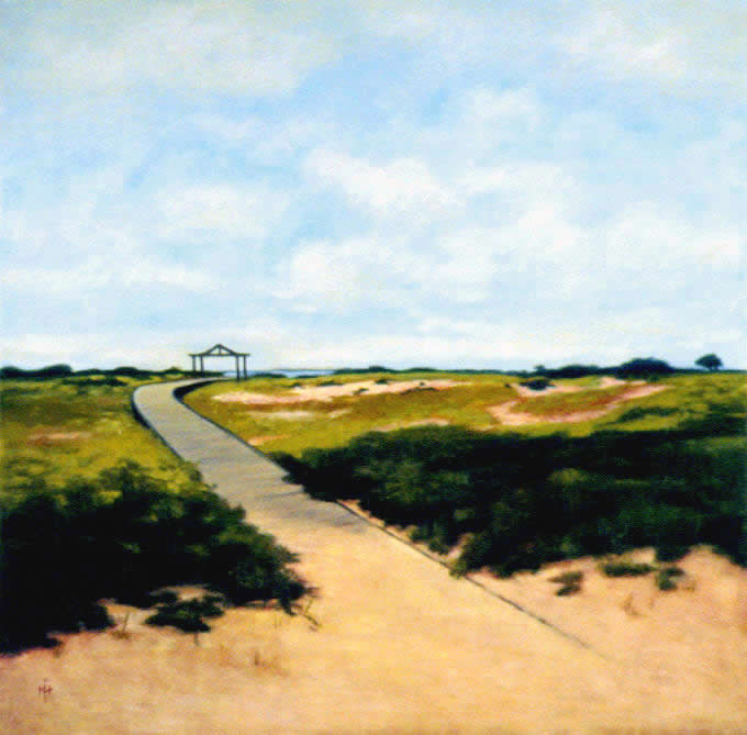 Fire Island - Oil on Panel - by Marlies Ihmels-Herget