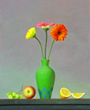 Gerber Daisies_ oil on panel_by Marlies Ihmels