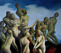 Invisible Shackles - oil on Belgian linen - by Marlies Ihmels-Herget