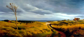 The Path to Black Rock Beach  - oil on linen - 1999 - by Marlies Ihmels  a.k.a. Marlies Herget