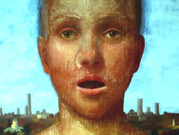 The Soul (detail) - oil on linen - 32 x 28 inches - by Marlies Ihmels-Herget