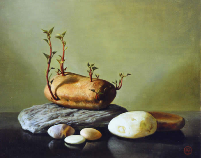 Painting by Marlies Ihmels_Yam # 3 _oil on linen_11 x 14 inches